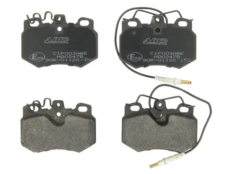 Комплект гальмівних колодок передн, CITROEN AX, C15, VISA PEUGEOT 205, 205 I, 205 II, 305 II, 306, 309, 309 I, 309 II, 405 I 1.0-1.9D 10.82-12.05 ABE C1P003ABE (фото 1)