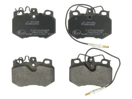 Комплект гальмівних колодок передн, CITROEN AX, C15, VISA PEUGEOT 205, 205 I, 205 II, 305 II, 306, 309, 309 I, 309 II, 405 I 1.0-1.9D 10.82-12.05 ABE C1P003ABE