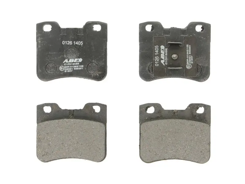 Комплект гальмівних колодок передн, CITROEN AX, SAXO PEUGEOT 106 I, 106 II 1.0-Electric 09.91-07.04 ABE C1P012ABE (фото 1)