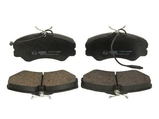Комплект гальмівних колодок передн, ALFA ROMEO AR 6 CITROEN C25 FIAT DUCATO PEUGEOT 405 II, J5 1.8-2.5D 09.81-12.95 ABE C1P014ABE (фото 1)