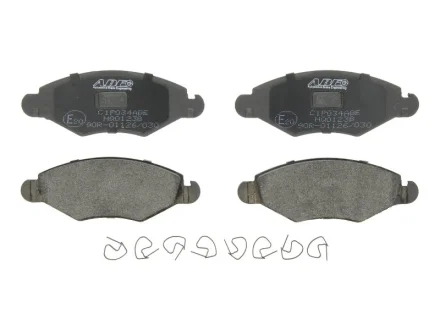 Комплект гальмівних колодок передн, NISSAN KUBISTAR PEUGEOT 106 II, 206, 206+, 306, J5 1.1-2.0 09.90- ABE C1P034ABE
