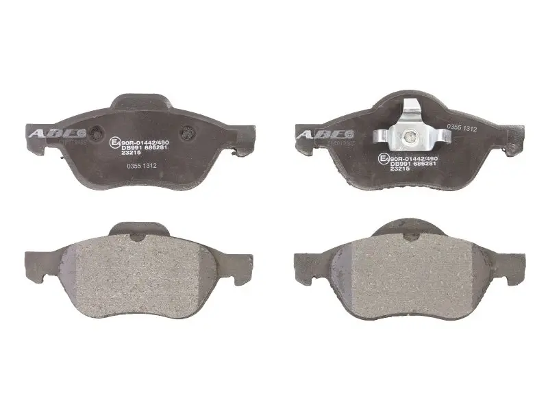 Комплект гальмівних колодок передн, RENAULT LAGUNA, LAGUNA II, LAGUNA III, MEGANE II, SCENIC II, TWINGO II, WIND 1.2-2.0D 03.01-12.15 ABE C1R019ABE (фото 1)