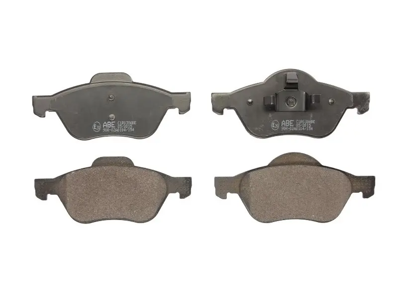 Комплект гальмівних колодок передн, RENAULT CLIO III, GRAND SCENIC II, MEGANE I, MEGANE II, SCENIC II 1.4-2.0D 03.99- ABE C1R038ABE (фото 1)