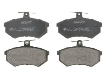Комплект гальмівних колодок передн, AUDI 80 B2, 80 B4, 90 B2, A4 B5, A4 B6, COUPE B2, COUPE B3 SEAT IBIZA II VW CORRADO, GOLF II, GOLF III, PASSAT B2, PASSAT B3/B4 1.4-2.6 01.81- ABE C1W003ABE