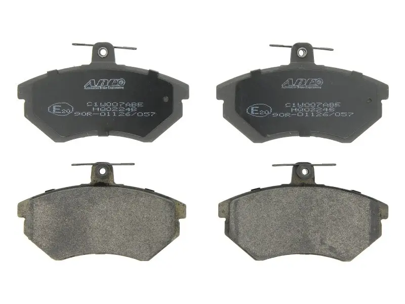 Комплект гальмівних колодок передн, AUDI A4 B6 SEAT CORDOBA, IBIZA II, IBIZA IV, IBIZA IV SC, INCA, TOLEDO I VW CADDY, CADDY II, CADDY III, CORRADO, GOLF II, GOLF III, GOLF IV 1.4-2.2 01.81- ABE C1W007ABE (фото 1)