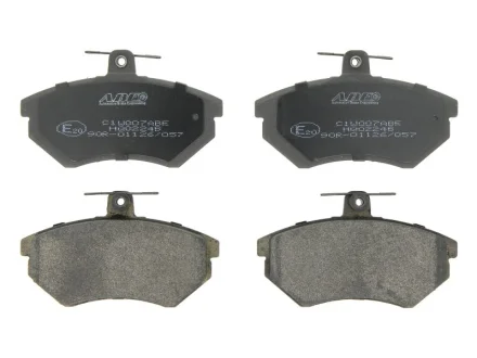 Комплект гальмівних колодок передн, AUDI A4 B6 SEAT CORDOBA, IBIZA II, IBIZA IV, IBIZA IV SC, INCA, TOLEDO I VW CADDY, CADDY II, CADDY III, CORRADO, GOLF II, GOLF III, GOLF IV 1.4-2.2 01.81- ABE C1W007ABE