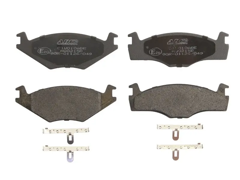 Комплект гальмівних колодок передн, SEAT CORDOBA, CORDOBA VARIO, IBIZA II VW GOLF I, GOLF II, JETTA I, JETTA II, PASSAT B1, PASSAT B2, POLO, POLO III CLASSIC, SANTANA 1.3-2.2 05.73-09.02 ABE C1W010ABE (фото 1)