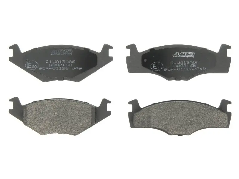 Комплект гальмівних колодок передн, SEAT CORDOBA, CORDOBA VARIO, IBIZA II VW DERBY, POLO, POLO CLASSIC, POLO II, POLO III, POLO III CLASSIC, SAVEIRO G1 1.0-1.9D 08.81-12.02 ABE C1W013ABE (фото 1)