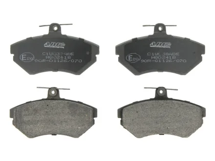 Комплект гальмівних колодок передн, AUDI A4 B5 SEAT AROSA, CORDOBA, CORDOBA VARIO, IBIZA II, IBIZA III, IBIZA IV, IBIZA IV SC, INCA, TOLEDO I VW CADDY, CADDY II, CADDY III 1.0-2.1 01.81- ABE C1W038ABE