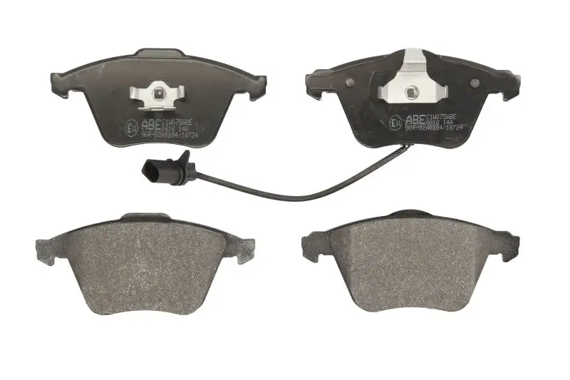 Комплект гальмівних колодок передн, AUDI A3 SEAT LEON SKODA SUPERB II VW BEETLE, CADDY, CADDY III, CC B7, EOS, GOLF IV, GOLF PLUS V, GOLF V, GOLF VI, JETTA III, PASSAT B6 1.2-3.6 02.98-05.22 ABE C1W075ABE (фото 1)