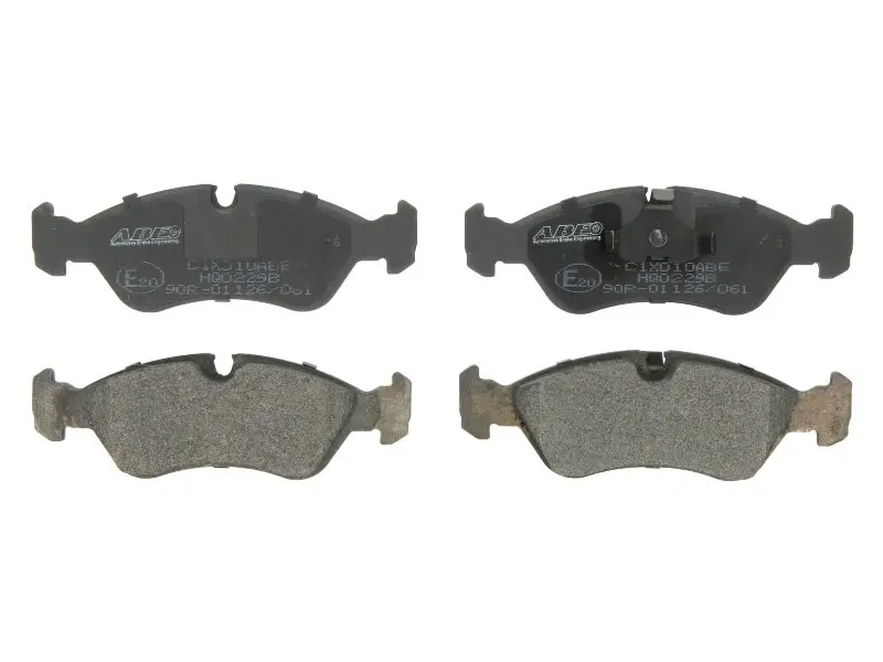 Комплект гальмівних колодок передн, CHEVROLET TRAX DAEWOO ARANOS, CIELO, ESPERO, NEXIA, PRINCE FSO LANOS OPEL ASTRA F, KADETT E, OMEGA A, VECTRA A, VECTRA B 1.4-2.4 09.84-12.15 ABE C1X010ABE (фото 1)