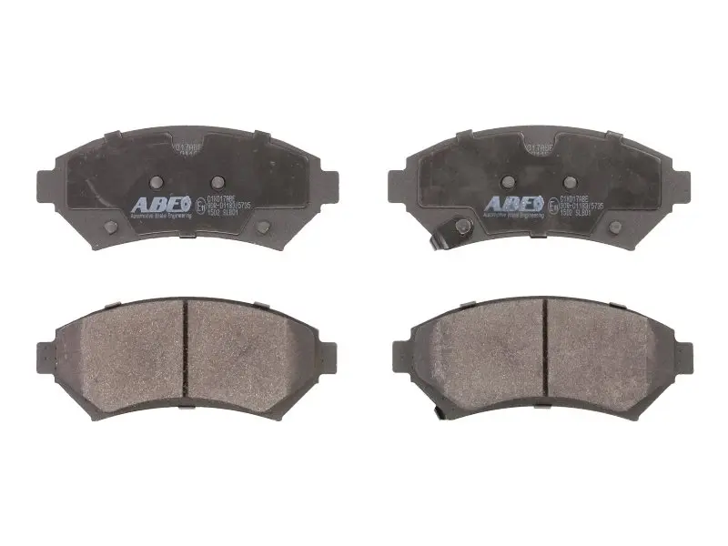 Комплект гальмівних колодок передн, BUICK PARK AVENUE, REGAL, RIVIERA CADILLAC DEVILLE, ELDORADO, SEVILLE CHEVROLET IMPALA, MONTE CARLO, TRANS SPORT, VENTURE OPEL SINTRA 2.2-5.7 01.70-12.05 ABE C1X017ABE (фото 1)