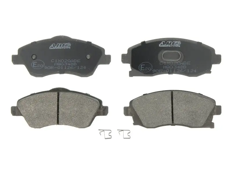 Комплект гальмівних колодок передн, OPEL COMBO, COMBO TOUR, CORSA C, MERIVA A, TIGRA 1.0-1.8 09.00- ABE C1X020ABE (фото 1)