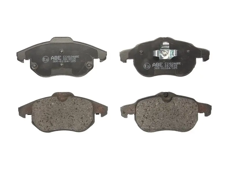 Комплект гальмівних колодок передн, CADILLAC BLS CHEVROLET VECTRA FIAT CROMA OPEL ASTRA H, ASTRA H CLASSIC, ASTRA H GTC, CAMPO, SIGNUM, VECTRA C, VECTRA C GTS, ZAFIRA B 1.4-3.2 08.87- ABE C1X024ABE (фото 1)