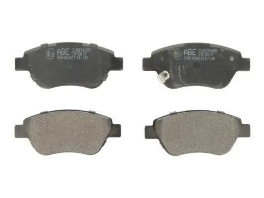 Комплект гальмівних колодок передн, FIAT DOBLO, PANDA OPEL ADAM, CORSA D PEUGEOT 308 I 1.0-1.9D 10.01- ABE C1X034ABE (фото 1)