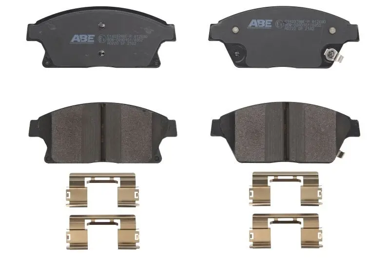 Комплект гальмівних колодок передн, BUICK ENCORE CADILLAC ATS CHEVROLET CRUZE, ORLANDO, TRAX, VOLT DAIHATSU CHARADE VIII OPEL AMPERA, ASTRA J, ASTRA J GTC, MOKKA / MOKKA X 1.33-2.0D 05.09- ABE C1X037ABE-P (фото 1)