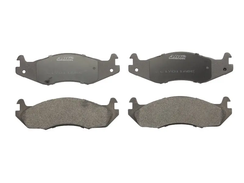 Комплект гальмівних колодок передн, CHEVROLET CAPRICE HUMMER HUMMER H1 JEEP CHEROKEE, CJ5 - CJ8, COMANCHE, GRAND WAGONEER, WRANGLER I 2.0-6.5D 01.72-12.04 ABE C1Y011ABE (фото 1)