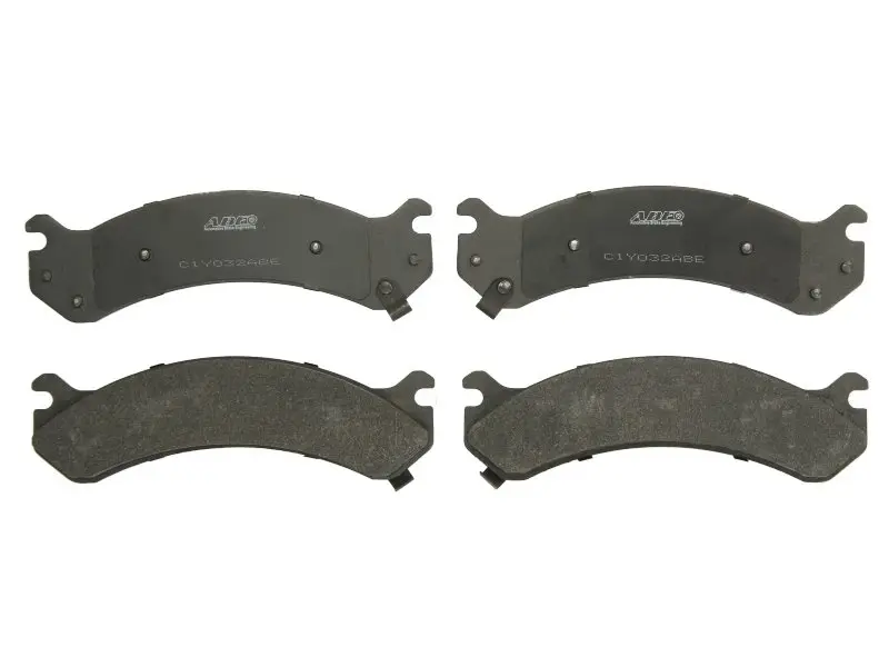 Комплект гальмівних колодок передн, CADILLAC DEVILLE, ESCALADE CHEVROLET AVALANCHE, AVALANCHE 1500, EXPRESS, SILVERADO 1500, SILVERADO 2500, SILVERADO 2500 HD, SILVERADO 3500 HD 4.3-8.1 10.98- ABE C1Y032ABE (фото 1)