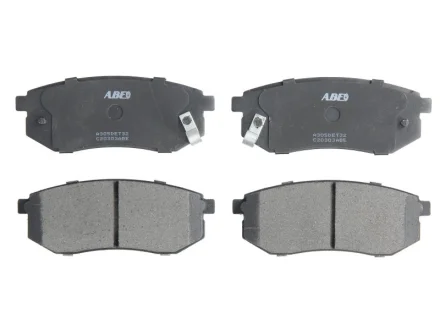 Комплект гальмівних колодок задн, HYUNDAI GALLOPER I, GALLOPER II, IX35, SANTAMO, TUCSON KIA CEE\'D, CERATO II, CERATO KOUP III, JOICE, SPORTAGE III MITSUBISHI GALANT VIII 1.6LPG-3.0 08.91- ABE C20303ABE
