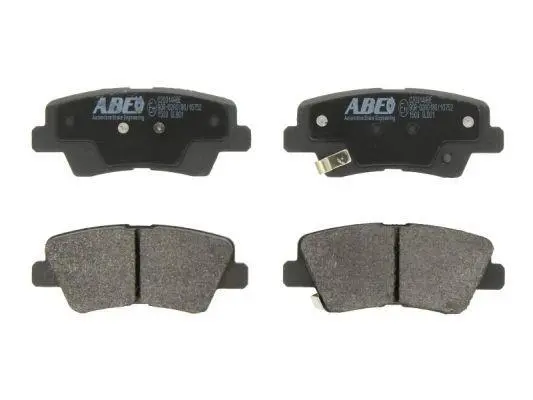Комплект гальмівних колодок задн, HYUNDAI ACCENT IV, ELANTRA IV, ELANTRA V, ELANTRA VI, GETZ, GRANDEUR, HIGHWAY, I10 I, I10 II, I10 III, I20 ACTIVE, I20 II, I30, I40 I 1.0-Electric 09.99- ABE C20314ABE (фото 1)