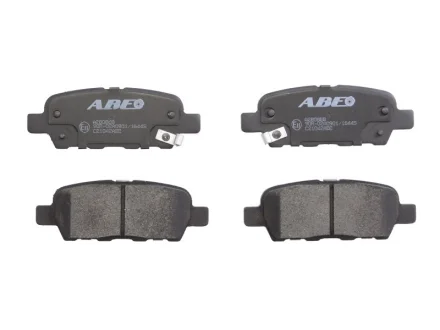 Комплект гальмівних колодок задн, INFINITI EX, FX, G, M, M35, M37, M45, Q50, Q60, Q70, QX50 I NISSAN 350Z, ALTIMA, CUBE, ELGRAND, JUKE, LEAF, MAXIMA, MAXIMA / MAXIMA QX V 1.2-Electric 09.96- ABE C21042ABE