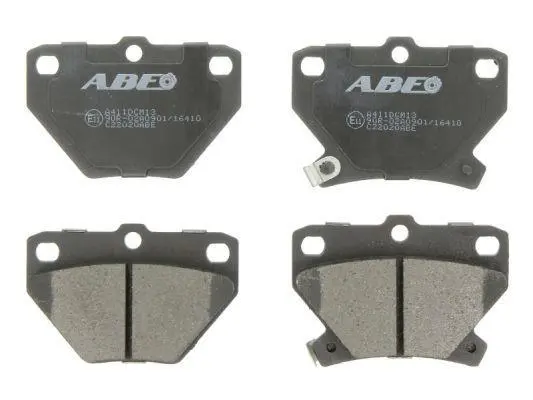 Комплект гальмівних колодок задн, PONTIAC VIBE TOYOTA ALLION I, BB I, BREVIS, CALDINA, CAMRY, CELICA, COROLLA, COROLLA VERSO, CROWN, IST, MARK X II, MATRIX, OPA, PLATZ, PORTE I 1.0-3.0 10.82- ABE C22020ABE (фото 1)