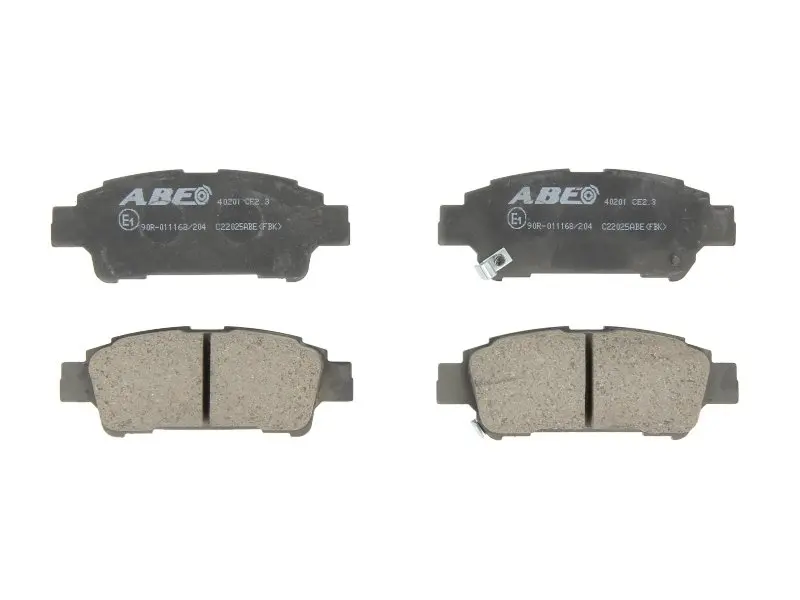 Комплект гальмівних колодок задн, TOYOTA ALPHARD I, AVENSIS VERSO, ISIS, NOAH/VOXY, PICNIC, PREVIA II, PREVIA III, SIENNA 1.8-3.5 05.96- ABE C22025ABE (фото 1)