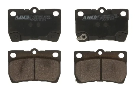 Комплект гальмівних колодок задн, LEXUS GS, IS C, IS II, IS III TOYOTA CALDINA, CROWN, MARK II, MARK X I, MARK X II, OPA 1.8-4.6 08.96- ABE C22033ABE
