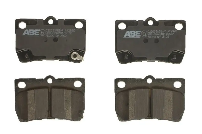 Комплект гальмівних колодок задн, LEXUS GS, IS C, IS II, IS III TOYOTA CALDINA, CROWN, MARK II, MARK X I, MARK X II, OPA 1.8-4.6 08.96- ABE C22033ABE-P (фото 1)