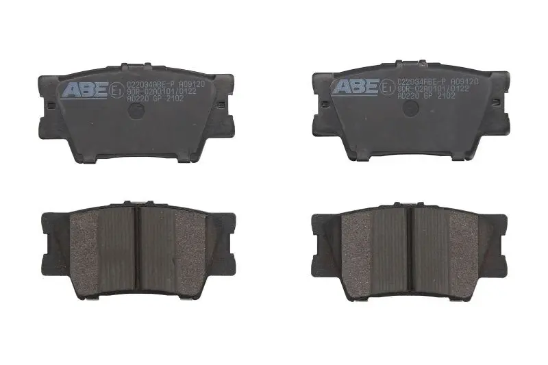 Комплект гальмівних колодок задн, VOLVO 340-360 LEXUS ES, HS PONTIAC VIBE TOYOTA AVALON, CAMRY, HARRIER, MARK X ZIO I, MATRIX, RAV 4 III, RAV 4 IV, SOLARA 1.8-Electric 08.84- ABE C22034ABE-P (фото 1)