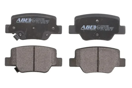 Комплект гальмівних колодок задн, TOYOTA VERSO 1.6-2.2D 04.09-08.18 ABE C22041ABE