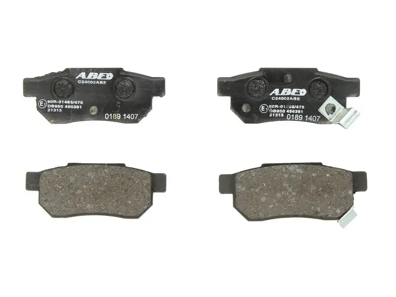 Комплект гальмівних колодок задн, ACURA INTEGRA FORD MAVERICK HONDA ACCORD III, ACCORD IV, ACCORD VI, ACCORD VII, BEAT, CITY III, CITY IV, CITY V, CIVIC IV, CIVIC V, CIVIC VI 0.7-2.7D 10.84- ABE C24002ABE (фото 1)