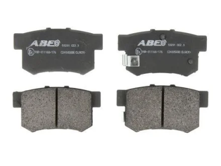 Комплект гальмівних колодок задн, ACURA LEGEND, LEGEND II, TL, TSX FIAT SEDICI HONDA ACCORD IV, ACCORD IX, ACCORD V, ACCORD VI, ACCORD VII, ACCORD VIII, CITY IV, CIVIC III 1.1-3.7 01.86- ABE C24005ABE