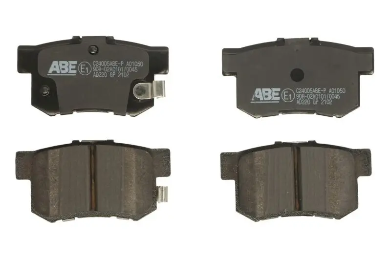 Комплект гальмівних колодок задн, ACURA LEGEND, LEGEND II, TL, TSX FIAT SEDICI HONDA ACCORD IV, ACCORD IX, ACCORD V, ACCORD VI, ACCORD VII, ACCORD VIII, CITY IV, CIVIC III 1.1-3.7 01.86- ABE C24005ABE-P (фото 1)