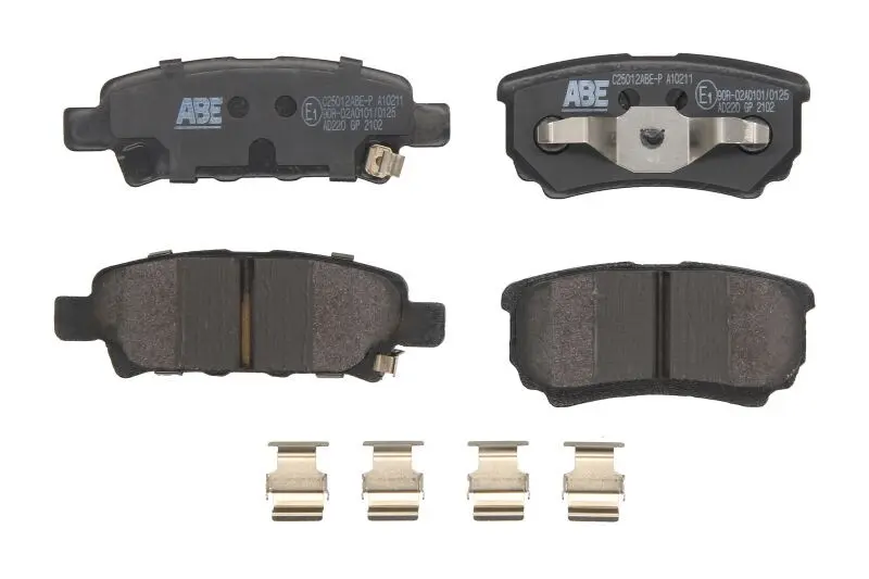 Комплект гальмівних колодок задн, CHRYSLER 200, SEBRING CITROEN C4 AIRCROSS, C-CROSSER, C-CROSSER ENTERPRISE DODGE AVENGER, CALIBER JEEP COMPASS, PATRIOT MITSUBISHI ECLIPSE 1.3-3.6ALK 05.91- ABE C25012ABE-P (фото 1)