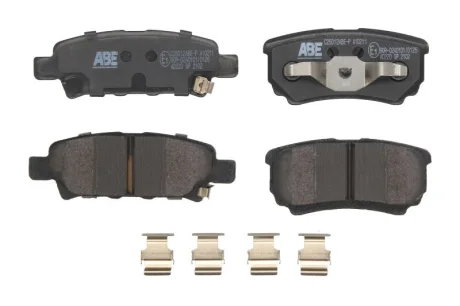 Комплект гальмівних колодок задн, CHRYSLER 200, SEBRING CITROEN C4 AIRCROSS, C-CROSSER, C-CROSSER ENTERPRISE DODGE AVENGER, CALIBER JEEP COMPASS, PATRIOT MITSUBISHI ECLIPSE 1.3-3.6ALK 05.91- ABE C25012ABE-P