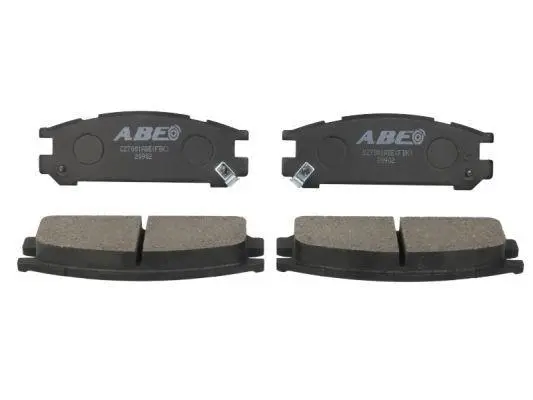 Комплект гальмівних колодок задн, SUBARU FORESTER, IMPREZA, LEGACY I, LEGACY II, LEGACY III, LEGACY IV, LEGACY OUTBACK, SVX 1.6-3.3 01.89-04.09 ABE C27001ABE (фото 1)