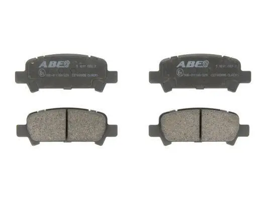 Комплект гальмівних колодок задн, SUBARU FORESTER, IMPREZA, LEGACY III, LEGACY IV, LEGACY V, OUTBACK, XV 1.5-3.0 03.94- ABE C27002ABE (фото 1)