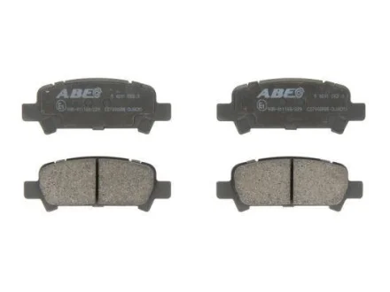 Комплект гальмівних колодок задн, SUBARU FORESTER, IMPREZA, LEGACY III, LEGACY IV, LEGACY V, OUTBACK, XV 1.5-3.0 03.94- ABE C27002ABE