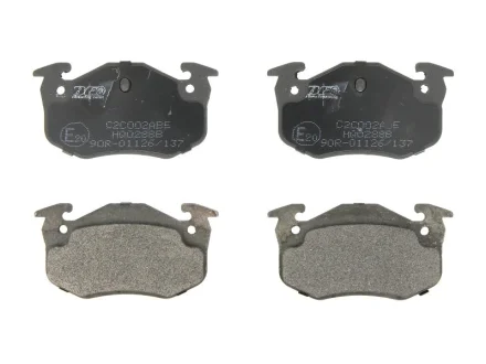 Комплект гальмівних колодок задн, CITROEN BX, SAXO, XSARA, ZX PEUGEOT 106 II, 205, 205 I, 205 II, 206, 306, 309, 309 I, 309 II, BOXER RENAULT 11, 19 I, 19 I CHAMADE, 19 II 1.0-Electric 09.82- ABE C2C002ABE