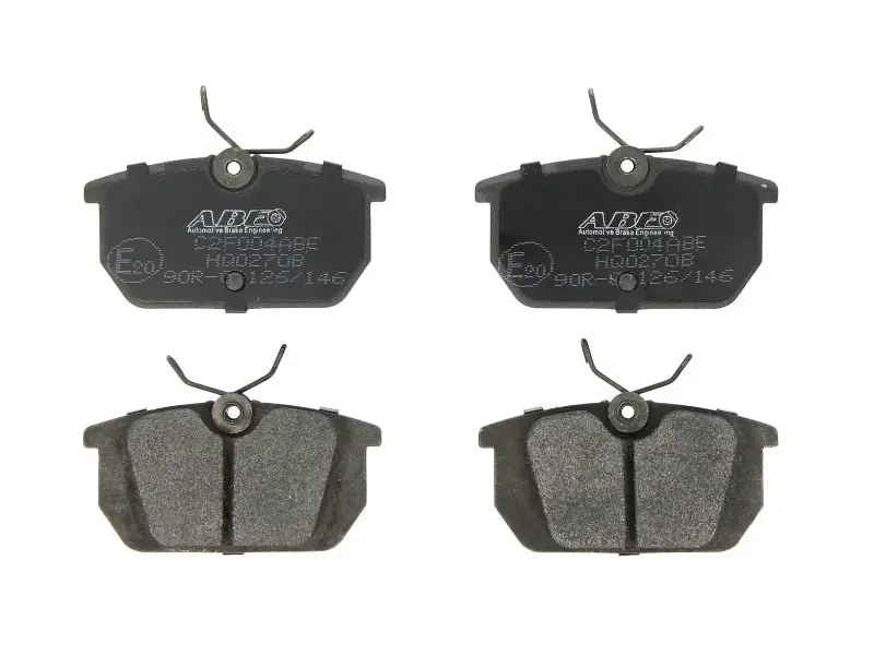 Комплект гальмівних колодок задн, ALFA ROMEO 145, 146, 155, 156, 33, ARNA, GTV, SPIDER AUDI 100 C2 FIAT 131, BARCHETTA, BRAVA, BRAVO I, COUPE, FIORINO, MAREA, PANDA 0.9-Electric 09.74-06.06 ABE C2F004ABE (фото 1)
