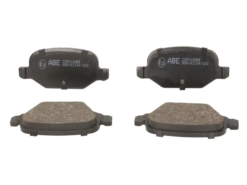 Комплект гальмівних колодок задн, ABARTH 500 / 595 / 695, 500C / 595C / 695C CITROEN E-MEHARI FERRARI 458 FIAT 500, 500 C, DOBLO, FIORINO, IDEA, PANDA, PUNTO LADA VESTA 0.9-Electric 04.89- ABE C2F012ABE (фото 1)