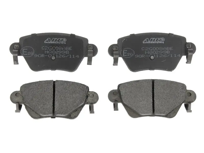Комплект гальмівних колодок задн, ALFA ROMEO 159 FORD COUGAR, MONDEO III JAGUAR S-TYPE II, X-TYPE I RENAULT KANGOO, KANGOO EXPRESS 1.0-4.0 09.99- ABE C2G008ABE (фото 1)