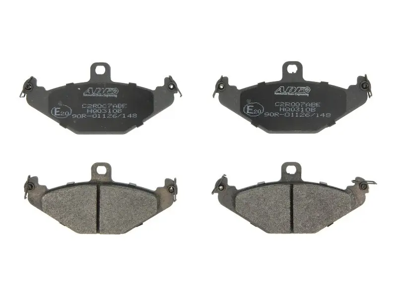 Комплект гальмівних колодок задн, CHRYSLER NEW YORKER, VIPER DODGE VIPER LOTUS ESPRIT S4 RENAULT 21, 25, ESPACE II, ESPACE III, LAGUNA I, SAFRANE I, SAFRANE II 1.8-8.3 04.84-12.06 ABE C2R007ABE (фото 1)