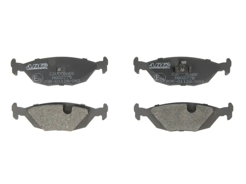 Комплект гальмівних колодок задн, VOLVO 440, 460, 480 OPEL KADETT A SAAB 900 I, 9000, 9-5 1.0-3.0 09.62-08.05 ABE C2V000ABE (фото 1)