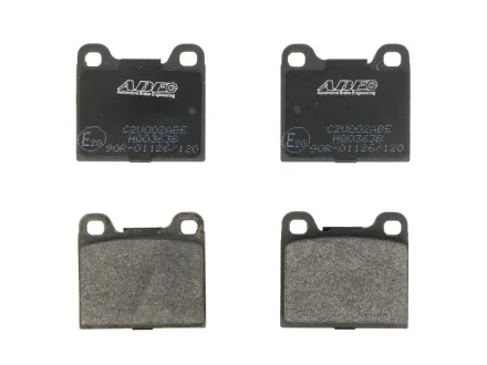 Комплект гальмівних колодок задн, VOLVO 240, 260, 740, 760, 780, 850, 940, 940 II, 960, 960 II, C70 I, S70, S80 I, S90 I, V70 I, V90 I MASERATI BITURBO SPYDER OPEL REKORD D 1.9-2.9 08.74-10.05 ABE C2V002ABE