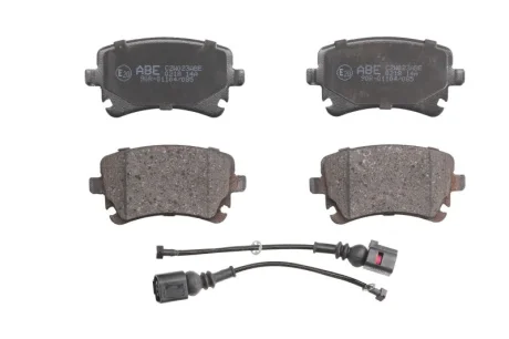 Комплект гальмівних колодок задн, AUDI A4 B6, A4 B7, A4 B8, A6 ALLROAD C6, A6 C5, A6 C6, A8 D3 VW CALIFORNIA T5 CAMPER, CALIFORNIA T6 CAMPER, MULTIVAN T5, MULTIVAN T6 1.9D-Electric 02.97-08.24 ABE C2W023ABE