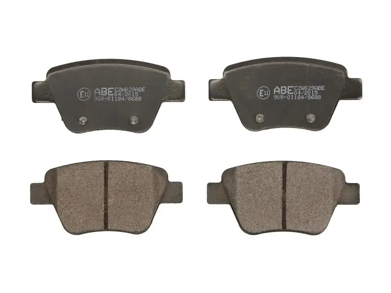 Комплект гальмівних колодок задн, AUDI A1, A3 SEAT ALTEA, ALTEA XL, LEON SKODA OCTAVIA II, OCTAVIA III, SUPERB II, YETI VW BEETLE, CADDY, CADDY III, EOS, GOLF IV 1.0-3.6 02.98-12.20 ABE C2W029ABE (фото 1)