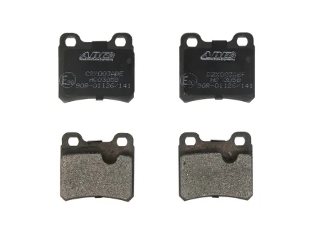 Комплект гальмівних колодок задн, OPEL ASTRA F, ASTRA F CLASSIC, CALIBRA A, KADETT E, VECTRA A, VECTRA B SAAB 900 II, 9-5 1.4-2.5 09.84-08.05 ABE C2X003ABE