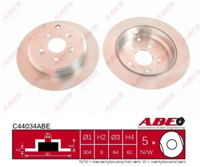 Тормозной диск ABE C44034ABE